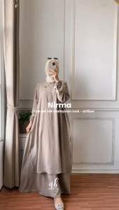 Nirma Oneset Wanita Muslimah Terbaru / Set Rok Wanita Bahan Cringkle