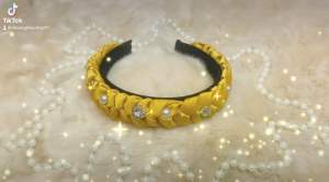 Bờm lụa phối đá siêu xinh cho mẹ và bé