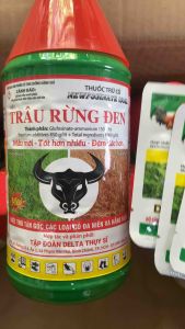 ( Combo 5 )   MUA 1 tặng 3 gói 24d. Thuốc trừ cỏ TRÂU RỪNG ĐEN Chai 1000ml Trừ tận gốc các loại cỏ dại Newfosinate 150sl