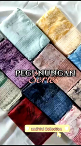 Kerudung Segi Empat Voal Motif Gunung Lasercut