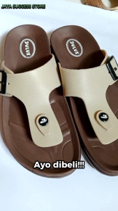 Sendal Selop Karet Cewek Pria Wanita Model Deluxe 213B - Shoes