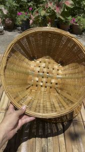 กระจาดไม้ไผ่4มุม ขนาด 15 นิ้ว