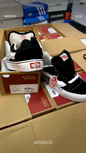 (AEONSCO) Sepatu Sneakers KNU Skool Black White