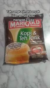 Marigold Kopi & Teh Tarik Sweetened Creamer Pouch 2.5kg x 8 Packets (1 Carton) / Susu Pekat  / Krimer Manis Milk Borong