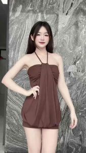 Đầm body sang chảnh đi biển che khuyết điểm 323