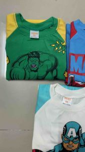 12-39kg  bộ dài tay siêu anh hùng kèm mặt nạ cho bé trai thun coton 4 chiều mềm co giãn đẹp 125