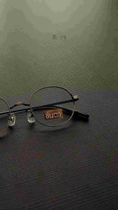 วินเทจ กรอบแว่นตา สำหรับนำไปตัดเลนสายตา แว่นชินตา รุ่น Chi Gold Rom ทรงกลมมนเล็ก คุณภาพดี สีทองรมความคุ้มค่า แข็งแรง รอบแว่นชินตา สำหรับนำไปใช้กับชายและหญิง