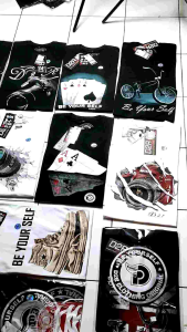 Kaos D2R Clothing Bandung Baju Pria wanita Dewasa Murah Berkualitas Bahan tebal adem lembut premium desain 3D / mobil / motor / sepeda/  kamera / binatang / gitar / musik / bendera / sepatu / aksesoris / 3 Dimensi