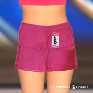 Colourful Lady Elastic Short Pants With Pocket Seluar Pendek Elastik Wanita.