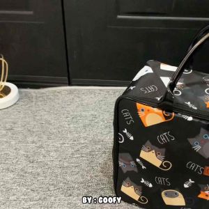GOOFY - TRAVEL BAG (FREE TALI PANJANG ) SERBAGUNA BAHAN TEBAL MUATAN BANYAK BEST SELLER PREMIUM MOTIF CATS LUCU TRAVELLING
