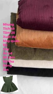 Vải nhung tăm Hàn Quốc 100% tích kê hàng chất lượng không xù lông