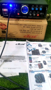 Amplifier DAT Da6250 200watt stereo cocok untuk mesjid kecil mushola cafe restaurant untuk karaokean di rumah