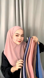 HIJAB INSTAN MALAY NON PET OVAL / JILBAB BERGO MALAY JERSEY PREMIUM