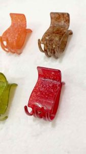 ✨[Tặng cột tóc]-Kẹp càng cua vân đá loại lớn 5 răng kẹp cứng cáp + tặng cột tóc lò xo như hình (ngẫu nhiên màu hồng/xanh/tím) cho mỗi kẹp