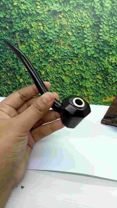 empu craft once pipa klokotan kayu galih kelor hitam model diamond A502