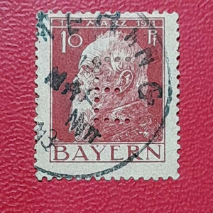 Prangko Jerman Bavaria Kuno Jadul Tahun 1911