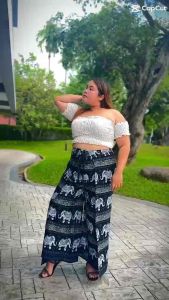 ของแพทย์: กางเกงผูกหน้าหลัง พลัสไซส์เอว 38-48 นิ้ว ผ้าเรยอน