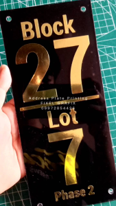 Address Plate • Acrylic • 3mm