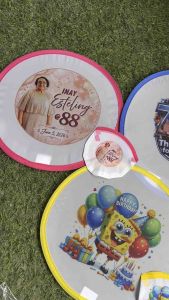 Personalized Round Fordable Fan / Pamaypay with Print Sublimation for Giveaways Souvenirs