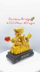 2024 Lucky Dragon Statue Feng Shui Decor Figurines Sculpture Collectibles for Luck & Success Wealth#