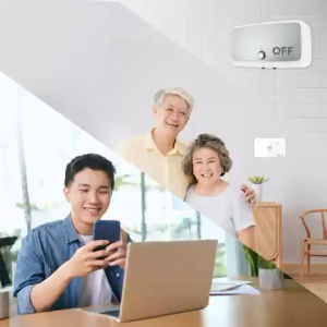 Công tắc thông minh chống giật bình nước nóng vconnex chữ nhậtkhông viền