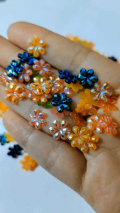 ดอกไม้ เคลือบมุก100ชิ้น สำหรับตกแต่งงานประดิษฐ์งานฝีมือ DIY