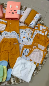 paket komplit perlengkapan bayi baru lahir 59pcs seri mustard by.putripanji baby and kids