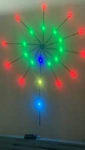 Dây led RGB pháo hoa 16 màu cảm niến âm thanh có Remote điều khiển và kết nối APP điện thoại Trang trí Decor phòng