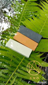 Batu Asahan Asli Alam Pengasah Pisau Golok 1set Isi 3pcs Dimensi 15x5x2cm