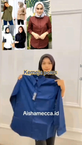 Kemeja Putih Polos Wanita Lengan Panjang Kemeja Basic Kemeja Kerja