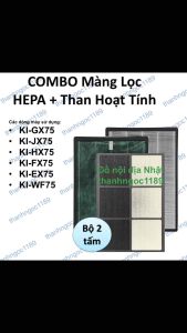 Combo Màng lọc Hepa + Than hoạt tính máy lọc không khí Sharp FZ-W75H/D(KI-GX75KI-HX75KI-JX75KI-EX75)new