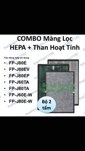 Combo Màng lọc Shap Hepa+ Than hoạt tính new FZ-J80DFE