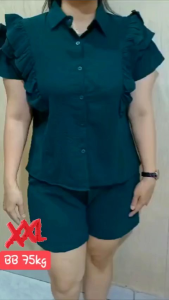 BISA COD/BAYAR DITEMPAT 1645&1881 Stelan kemeja rumbai katun kringkle import