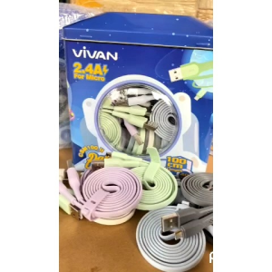 NEW⚡CSM100 II//CSM100 B VIVAN MICRO USB 2.4A 100CM KABEL DATA COLORFUL