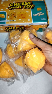 Squishy cheese vent toys shape design yellow squezzy soft anti stress relief toy for kids