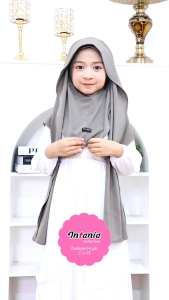 Pashmina Anak Instan Inner Oval Leher 3 in 1 | Kerudung Anak Pashmina Instan Oval Inner Intania