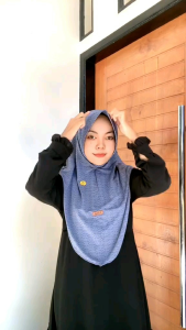 Jilbab Bergo Pet Antem MIka Adel Matt Jersy Monalisa Motif/Hijab Harian Instan /Bergo Dayli Nyaman