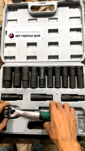 Apr Kunci rachet 1/2inch gigi 72 dengan mata sok 8mm sampai 24mm AP131 pro titanium cr-mo