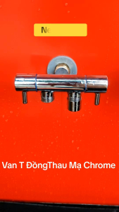 Van Chữ T Đồng Thau 2 Khóa Độc Lập – Ren 21mm – 1 Đầu Vào 2 Đầu Ra (Vòi Xịt Vệ Sinh Sen Tắm Xả Sàn)