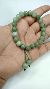 Gelang Tangan Batu Alam Giok Juntai Elastis