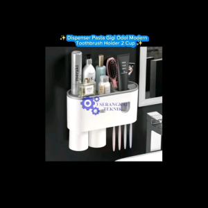 Dispenser Pasta Gigi Odol Modern Toothbrush Holder 2 Cup - AO321