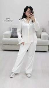 Kemeja Wanita Murah Lengan Panjang (DKNB911 Natural List Shirt)