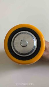 ล้อเปล่า โพลียูรีเทน PU ยางสีส้ม ล้อรถเข็น ขนาด 5นิ้ว ยางหนา เสียงเงียบ ไม่ทำให้พื้นเป็นรอย