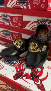 POPTEEN รองเท้านักเรียน เด็กอนุบาลชาย รุ่น Nitro Man รหัส PM22