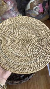Rattan Buri Round Placemat | Native Placemat | Placemat 14” Coasters Tableware