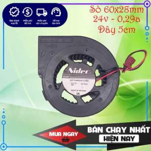 Quạt sò tản nhiệt Nidec 24v 029a 6cm (60x28mm) chính hãng mới