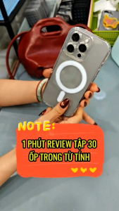 Ốp Điện Thoại Sạc Không Dây Từ Tính Trong Suốt Dẻo Lưng Cứng Nhẹ Tương Thích Cho iPhone 18 17 16 15 14 13 12 11