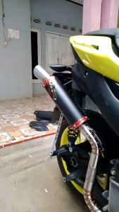 ORIGINAL KNALPOT SAMLONG M24 PROJECTS inlet 38 mm saringan full setengah dan borboran beat fi esp karbu new deluxe Scoopy fi mio m3 sporty j Vario 125/150 aerox nmax 155 vario PCX 160