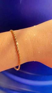 Gelang Rantai Tambang Titanium Gold CXA166