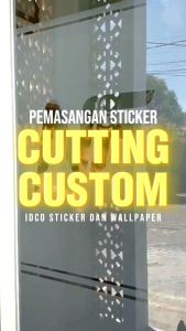 Sticker Kaca motif Cutting Jadi Sticker Safety Polos bening